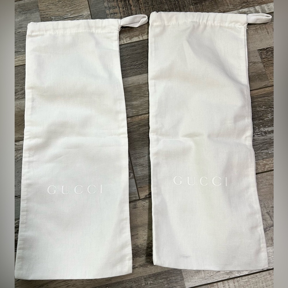Gucci Dust Bags Set of 2 White Sandals Shoes